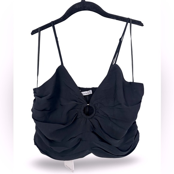 Abercrombie & Fitch Elegant Black Women's Top size M - Picture 2 of 7